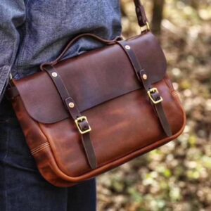 Full grain leather field bag