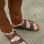 Classic Birkenstock sandal with adjustable straps and cushioned insole