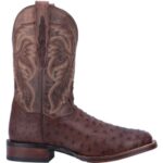 Durable and stylish ostrich leather boots for men, perfect for cowboy-inspired fashion